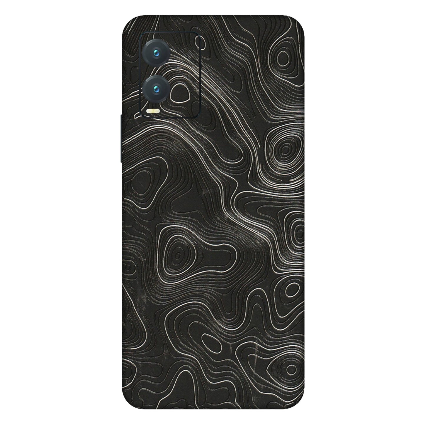 VIVO Z/V/X/T/U/S Series Phone Skins (All Models) - Abstract White Line Map - 3D Embossed Finish (L-269) Vivo T1X