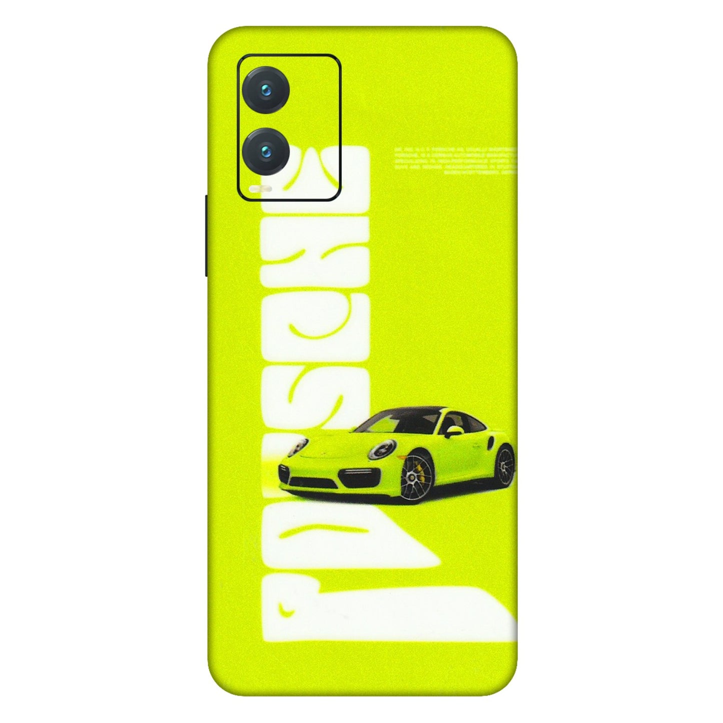 VIVO Z/V/X/T/U/S Series Phone Skins (All Models) - Lime Green Porche - 3D Embossed Finish (L-30) Vivo T1X