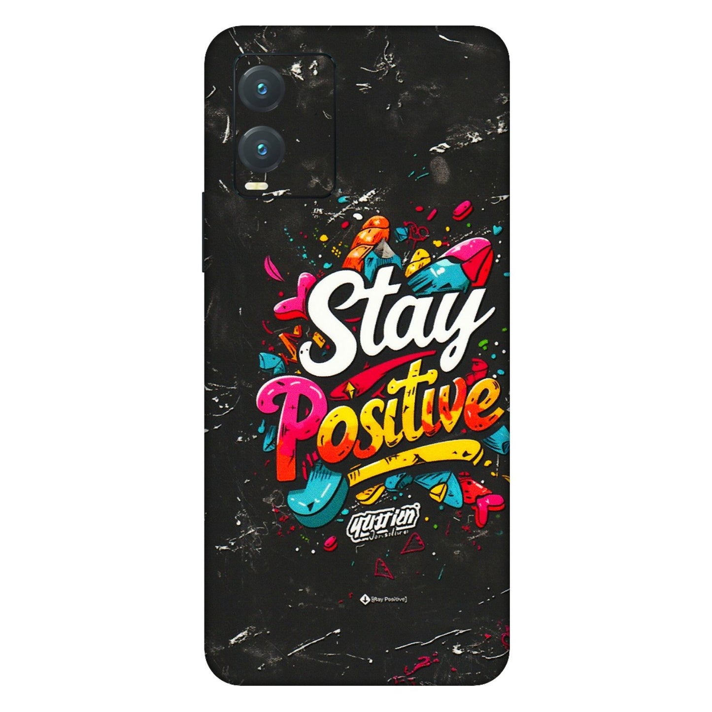 VIVO Z/V/X/T/U/S Series Phone Skins (All Models) - Stay Positive Black - 3D Embossed Finish (L-31) Vivo T1X