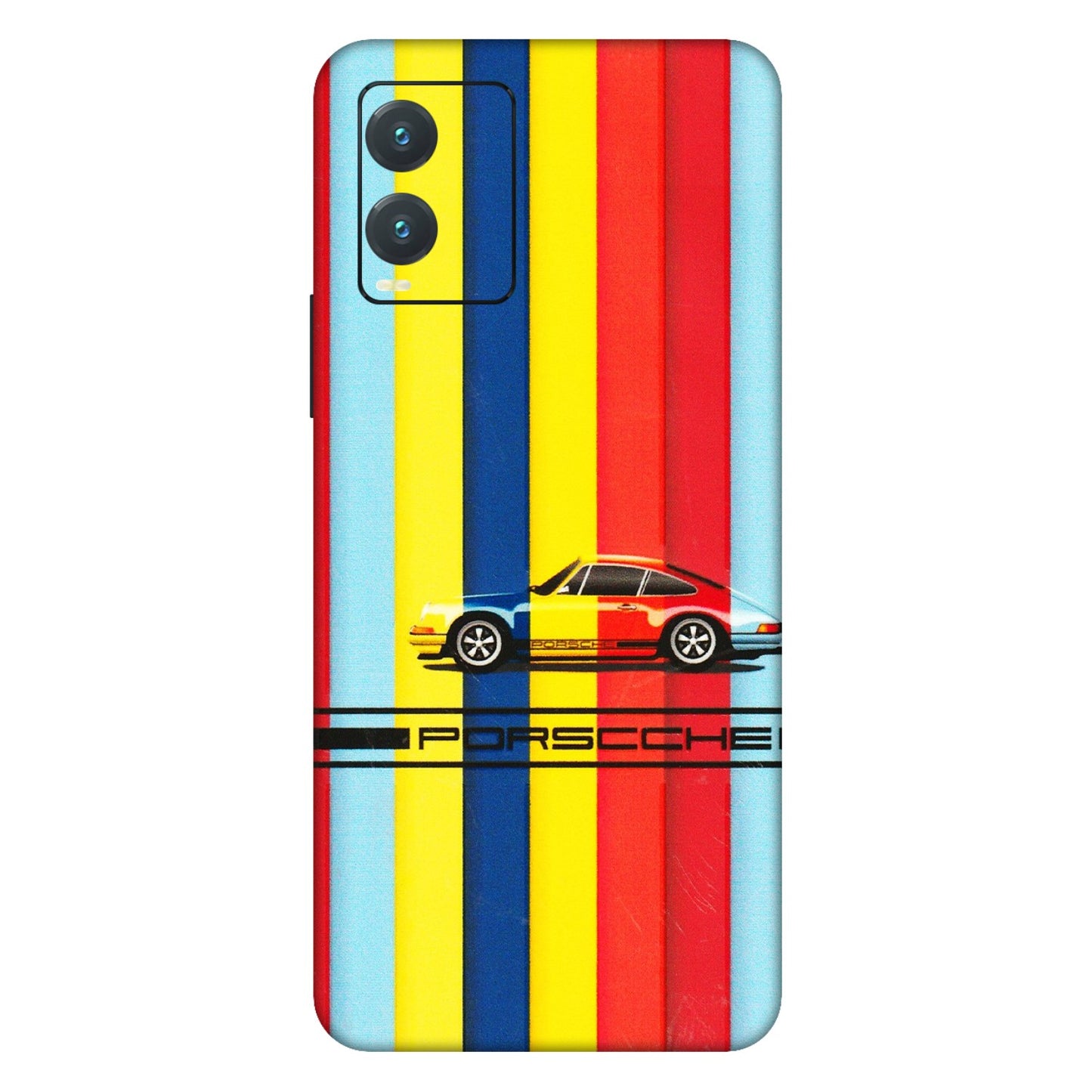 VIVO Z/V/X/T/U/S Series Phone Skins (All Models) - Multicolour Porche - 3D Embossed Finish (L-39) Vivo T1X