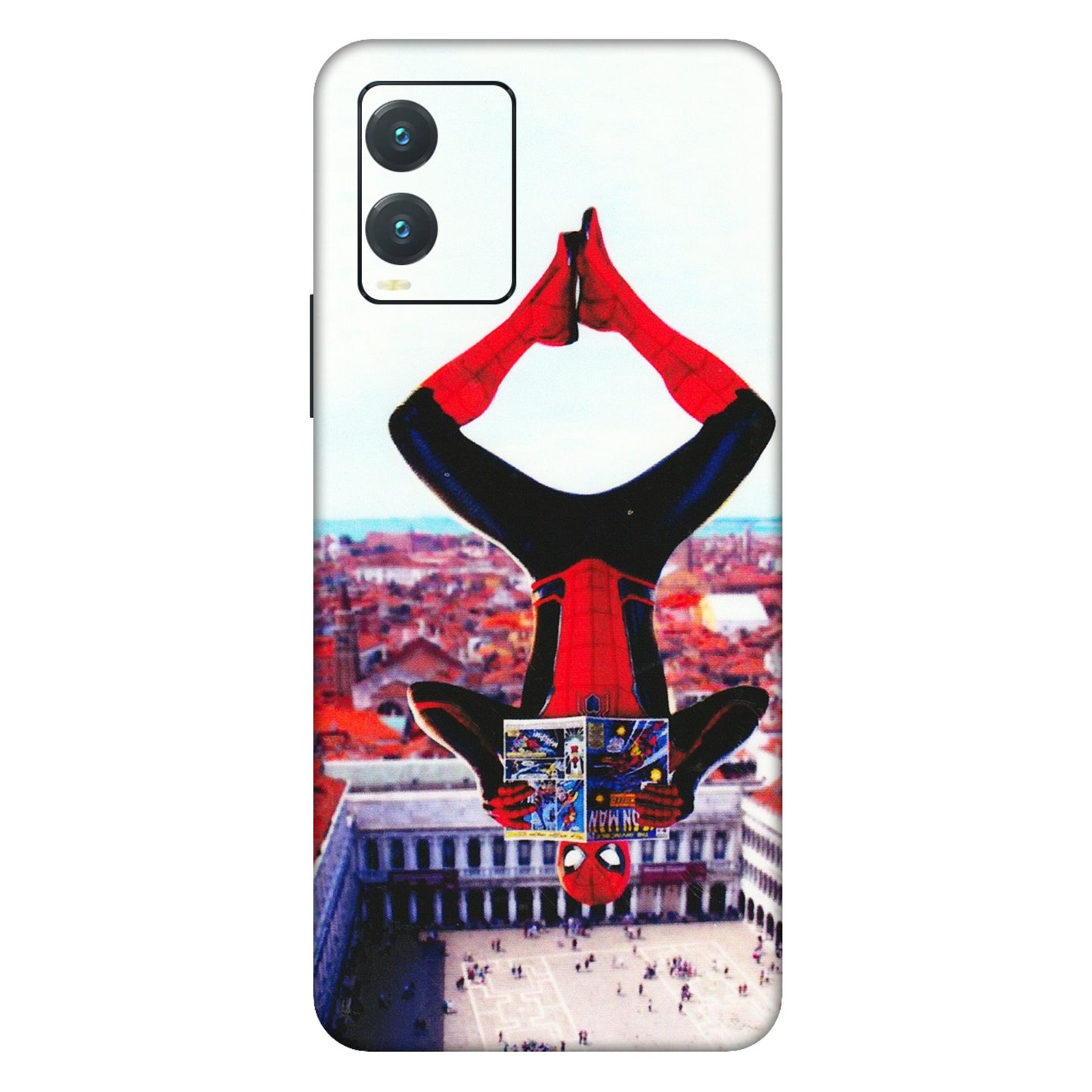 VIVO Z/V/X/T/U/S Series Phone Skins (All Models) - Spiderman Hanging - 3D Embossed Finish (L-53) Vivo T1X
