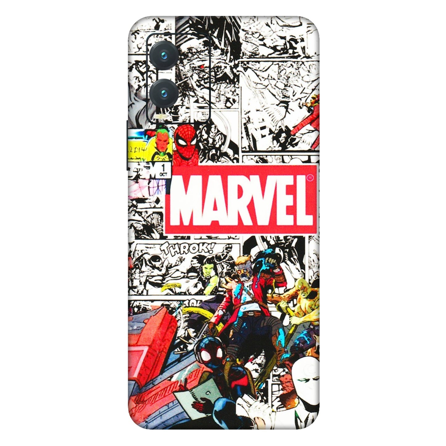 VIVO Z/V/X/T/U/S Series Phone Skins (All Models) - Marvel Colorful Comic - 3D Embossed Finish (L-64) Vivo T1X