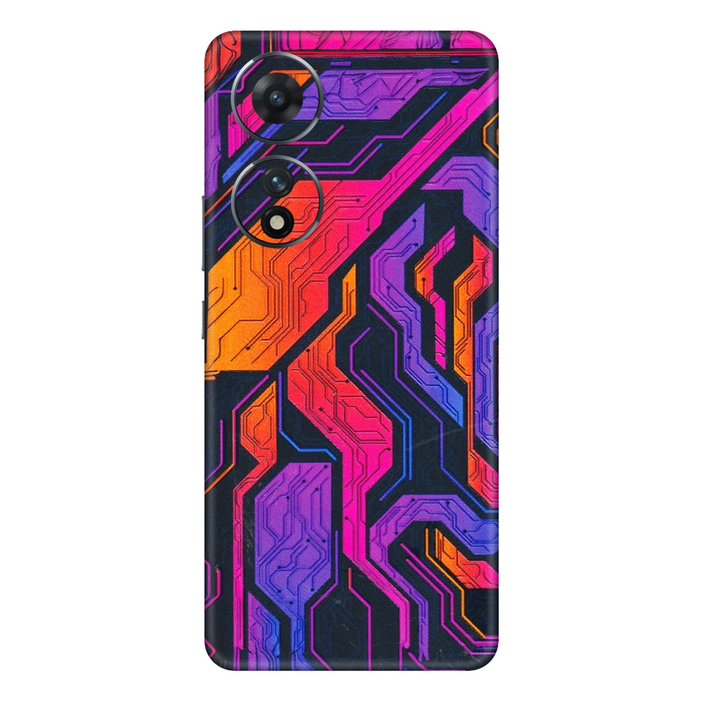 VIVO Z/V/X/T/U/S Series Phone Skins (All Models) - Tech Circuits Futuristic - 3D Embossed Finish (L-07) Vivo T2 (5G)