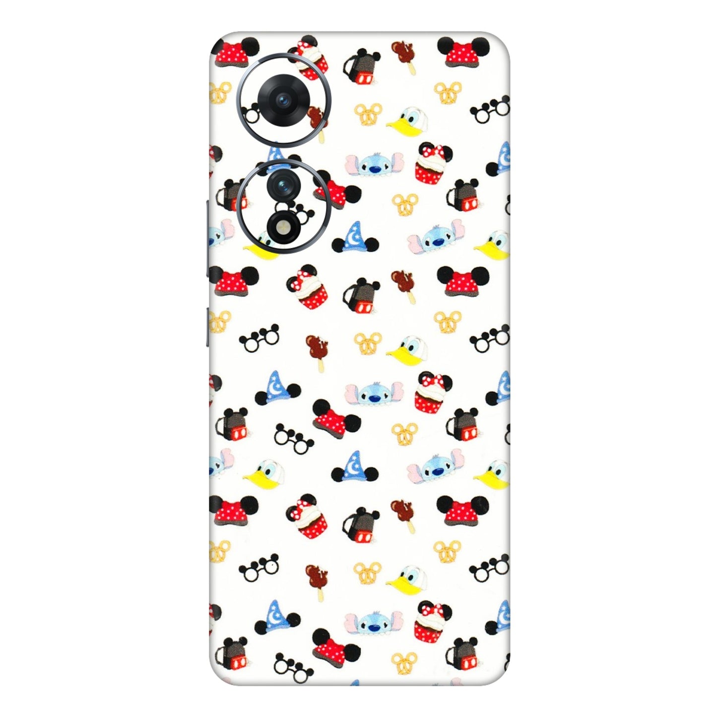 VIVO Z/V/X/T/U/S Series Phone Skins (All Models) - Minnie Mouse & Donald Doodles s - 3D Embossed Finish (L-194) Vivo T2 (5G)
