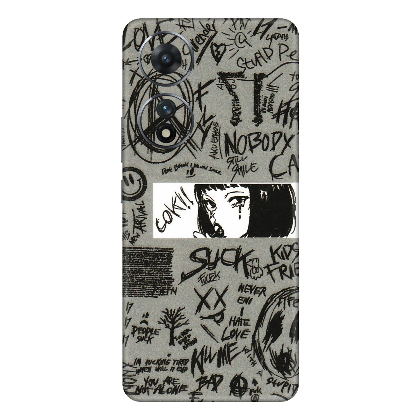VIVO Z/V/X/T/U/S Series Phone Skins (All Models) - Never Have Love Anime - 3D Embossed Finish (L-260) Vivo T2 (5G)