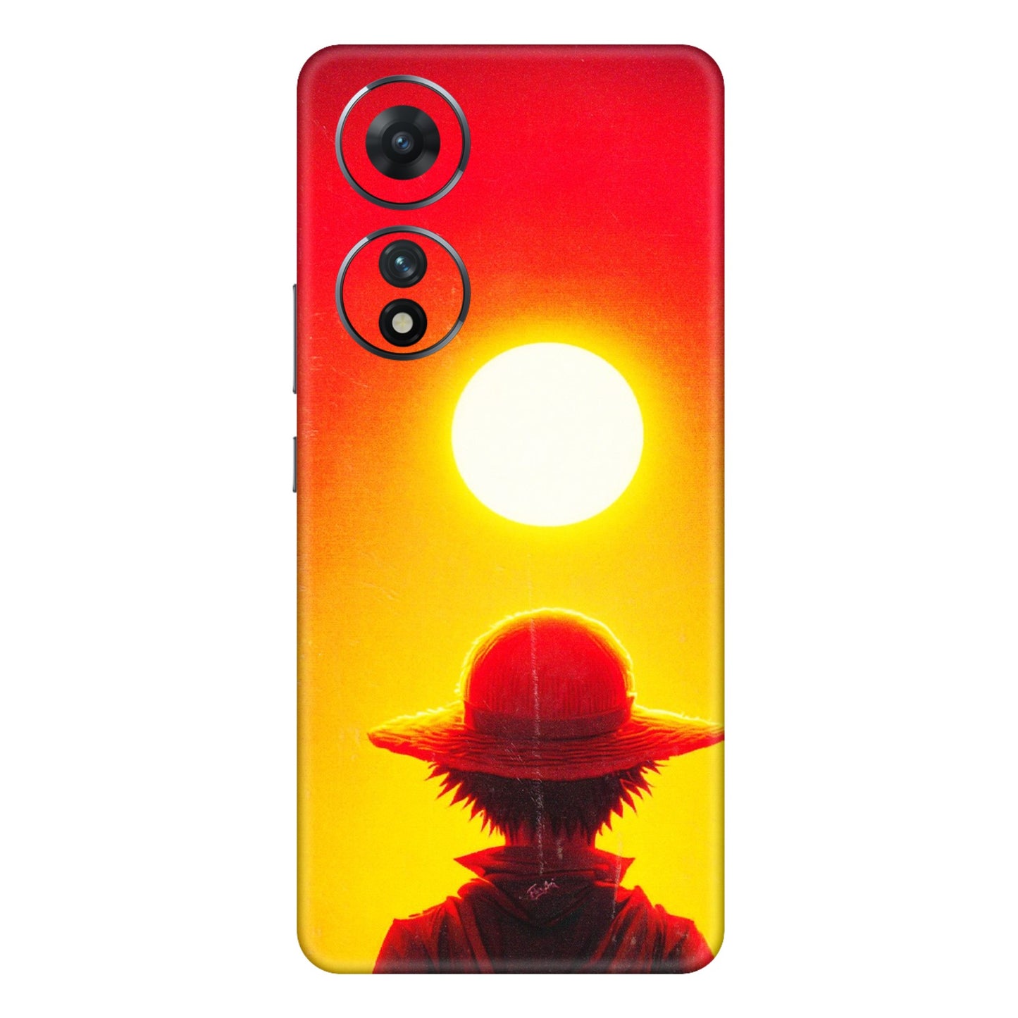 VIVO Z/V/X/T/U/S Series Phone Skins (All Models) - Cool Sunset With Monkey D.Luffy Anime - 3D Embossed Finish (L-329) Vivo T2 (5G)