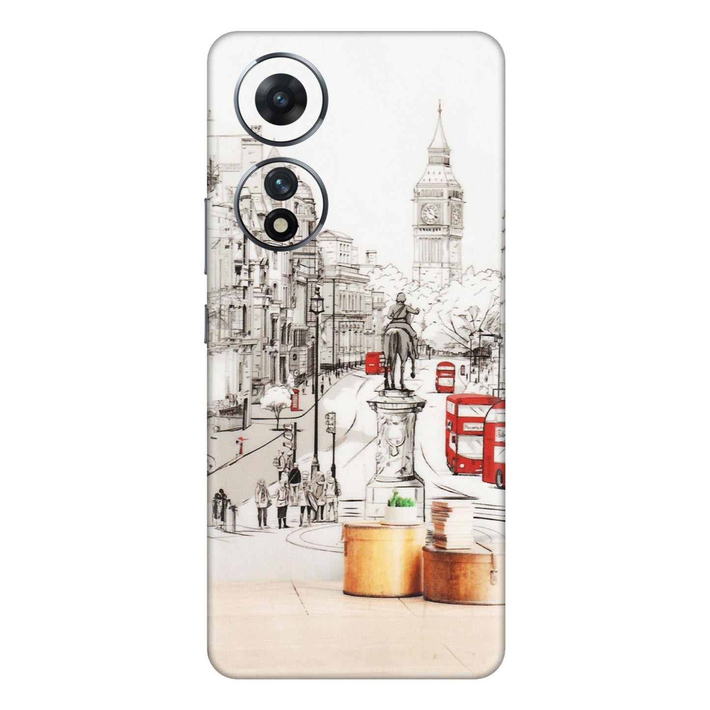 VIVO Z/V/X/T/U/S Series Phone Skins (All Models) - London Street - Transparent Finish (T-02) Vivo T2 (5G)