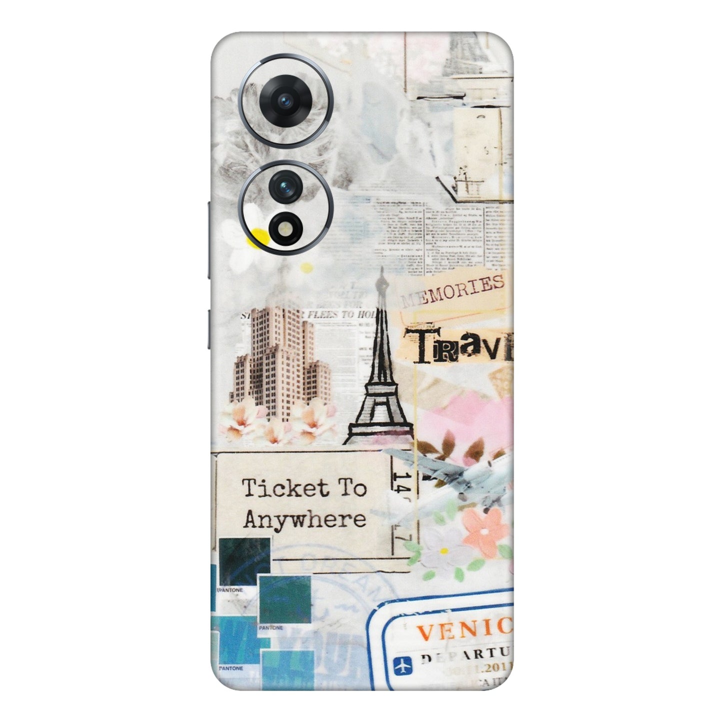 VIVO Z/V/X/T/U/S Series Phone Skins (All Models) - Travel Memories - Transparent Finish (T-09) Vivo T2 (5G)