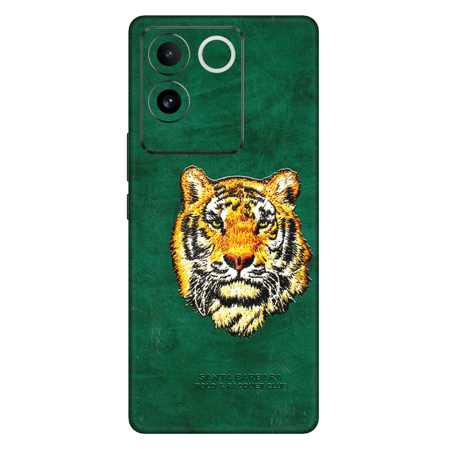 VIVO Z/V/X/T/U/S Series Phone Skins (All Models) - Leather Feel Tiger - 3D Embossed Finish (L-111) Vivo T2 Pro (5G)