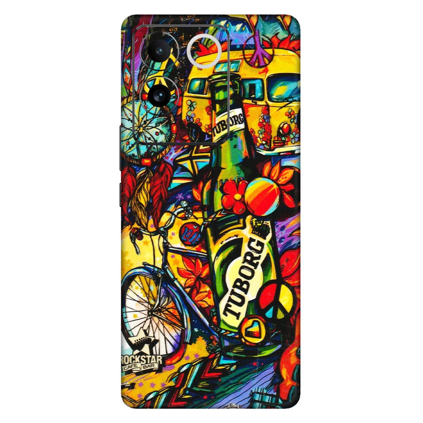 VIVO Z/V/X/T/U/S Series Phone Skins (All Models) - Cool Beer Bottle - 3D Embossed Finish (L-193) Vivo T2 Pro (5G)