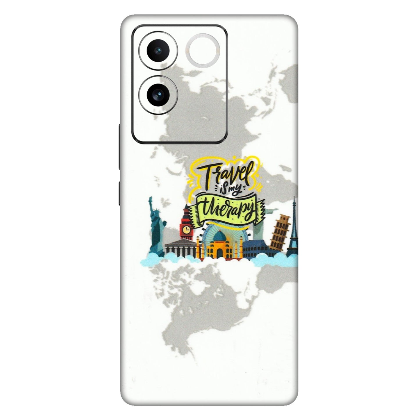 VIVO Z/V/X/T/U/S Series Phone Skins (All Models) - Travel Therapy - 3D Embossed Finish (L-199) Vivo T2 Pro (5G)