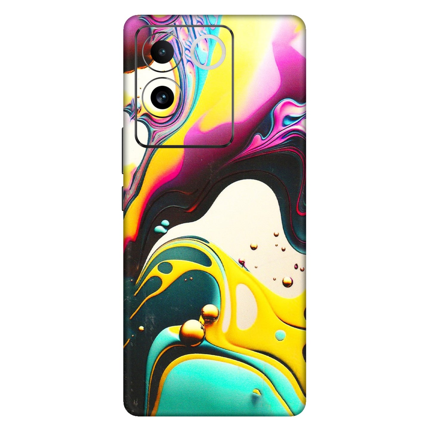 VIVO Z/V/X/T/U/S Series Phone Skins (All Models) - Multicolor Abstract pattern - 3D Embossed Finish (L-254) Vivo T2 Pro (5G)