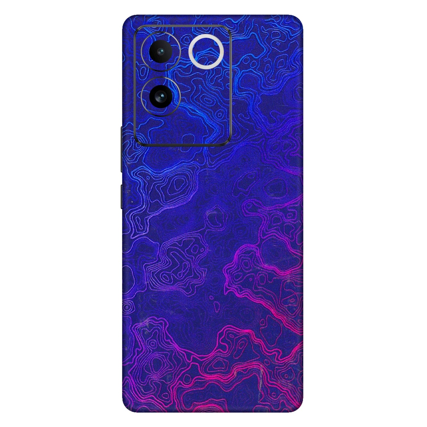 VIVO Z/V/X/T/U/S Series Phone Skins (All Models) - Purple Ripples Swirl - 3D Embossed Finish (L-314) Vivo T2 Pro (5G)