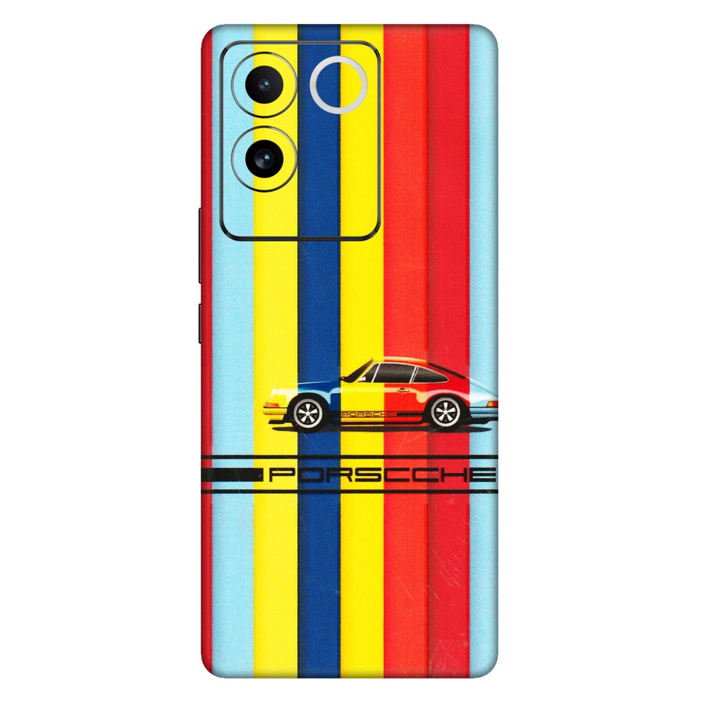 VIVO Z/V/X/T/U/S Series Phone Skins (All Models) - Multicolour Porche - 3D Embossed Finish (L-39) Vivo T2 Pro (5G)