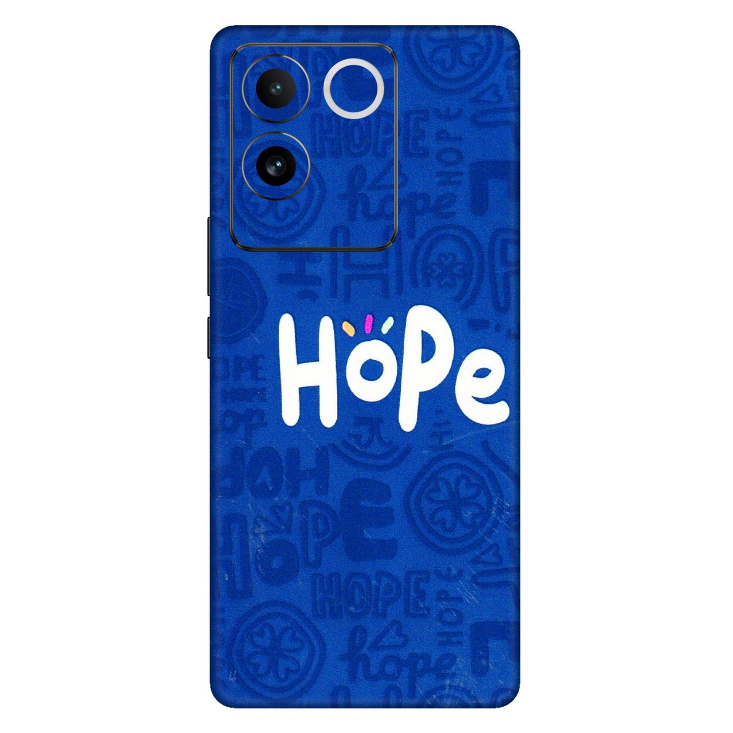 VIVO Z/V/X/T/U/S Series Phone Skins (All Models) - Hope Doodles Blue - 3D Embossed Finish (L-43) Vivo T2 Pro (5G)