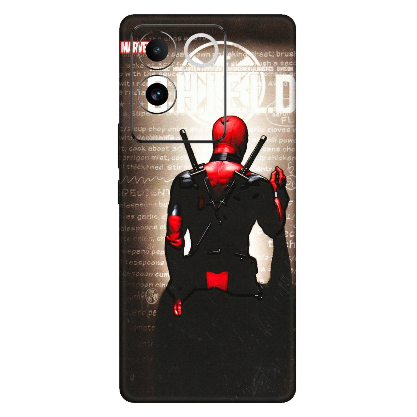 VIVO Z/V/X/T/U/S Series Phone Skins (All Models) - Deadpool - 3D Embossed Finish (L-56) Vivo T2 Pro (5G)