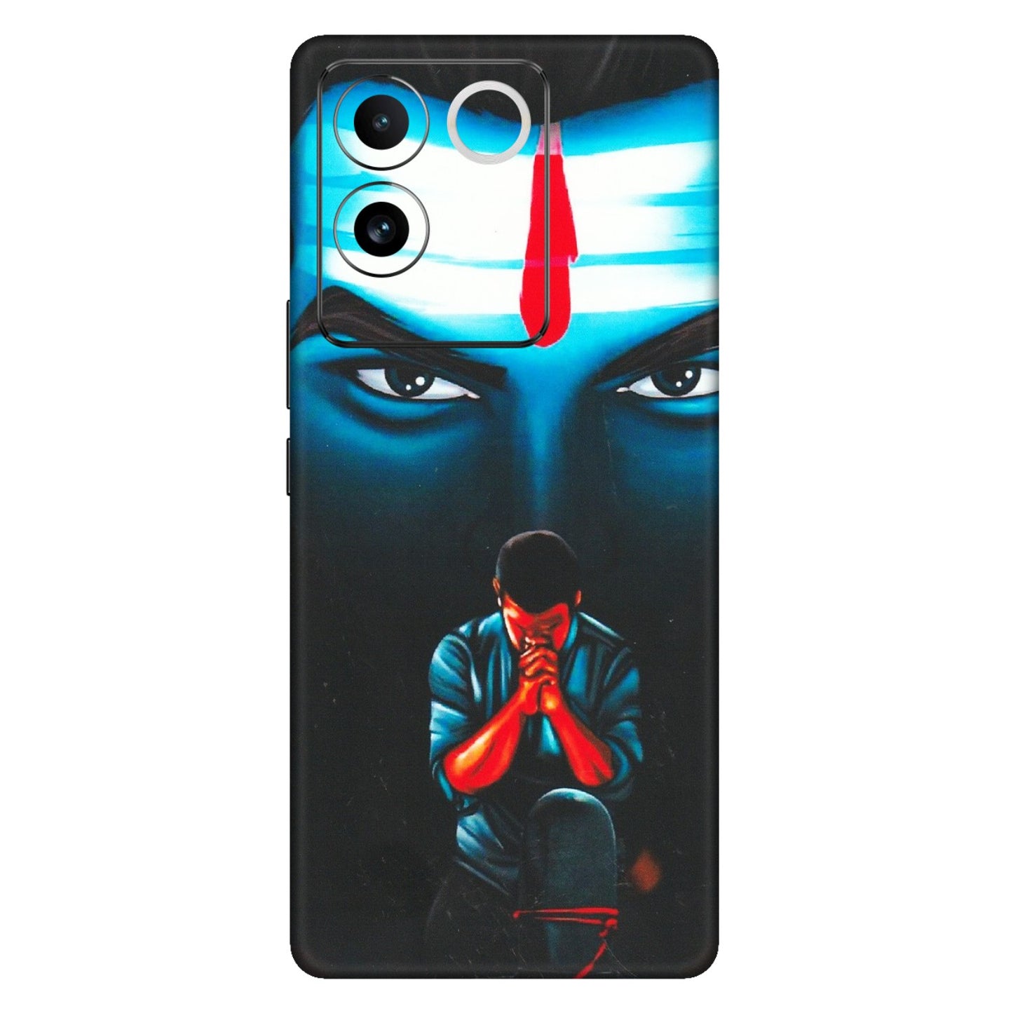 VIVO Z/V/X/T/U/S Series Phone Skins (All Models) - Mahakal Bhakt - Matte Finish (M-112) Vivo T2 Pro (5G)
