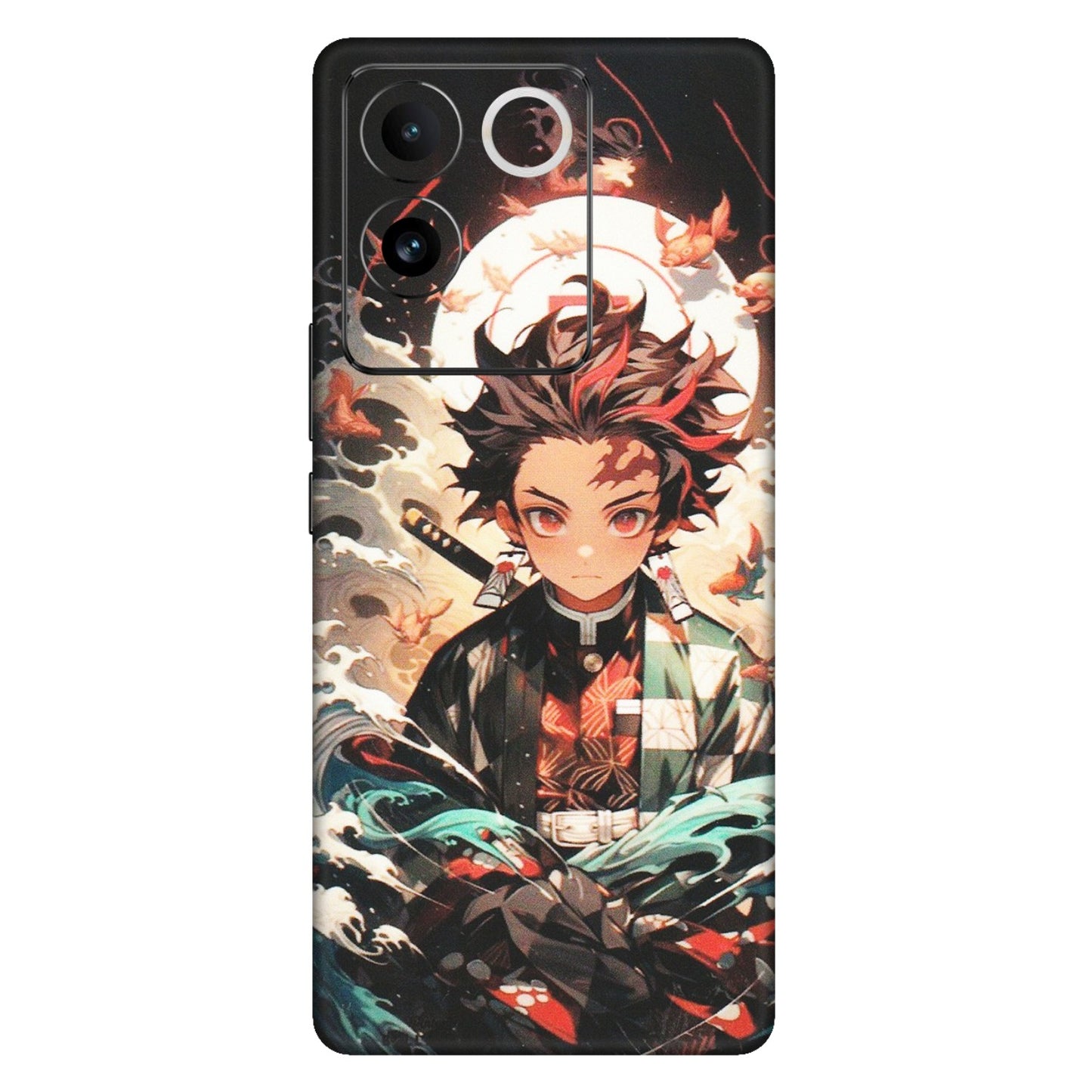 VIVO Z/V/X/T/U/S Series Phone Skins (All Models) - Tanjiro Demon Slayer Anime - Matte Finish (M-158) Vivo T2 Pro (5G)