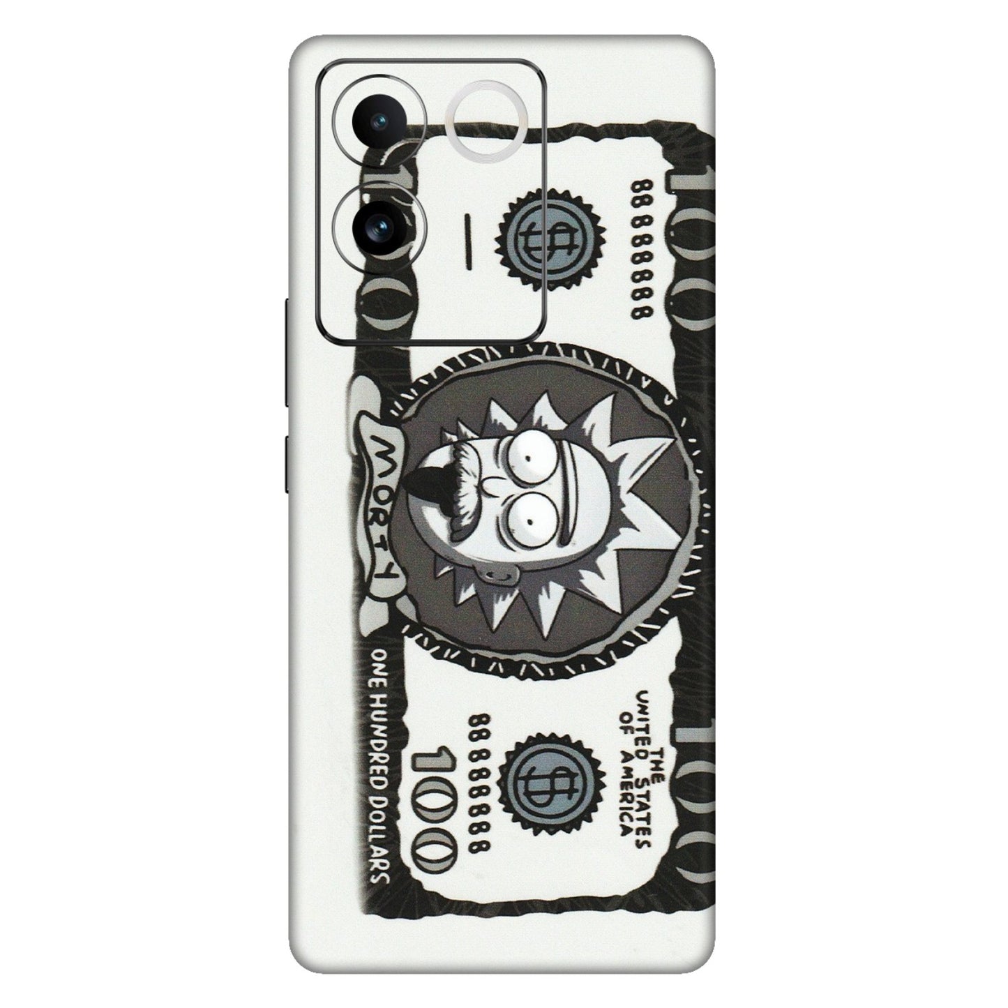 VIVO Z/V/X/T/U/S Series Phone Skins (All Models) - Rick And Morty Hundred Dollar Anime - Matte Finish (M-161) Vivo T2 Pro (5G)