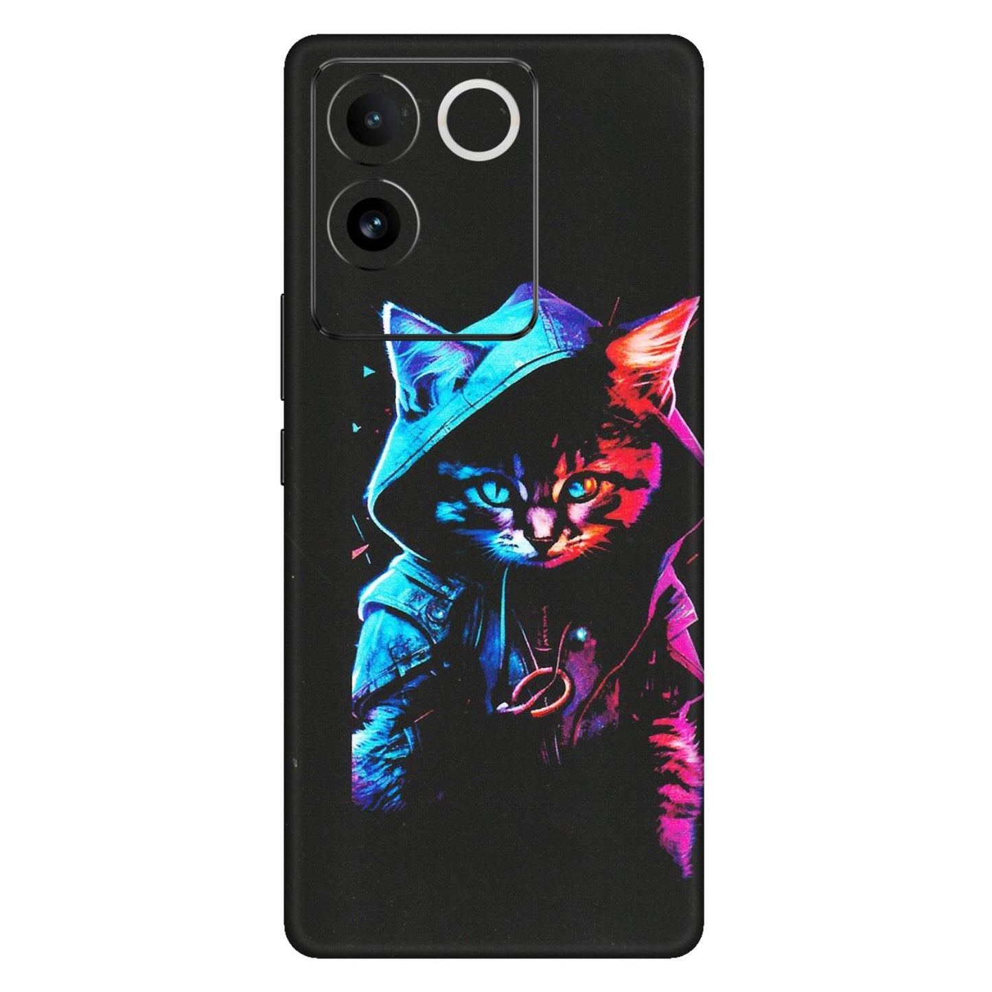 VIVO Z/V/X/T/U/S Series Phone Skins (All Models) - Cyberpunk Cat - Matte Finish (M-45) Vivo T2 Pro (5G)