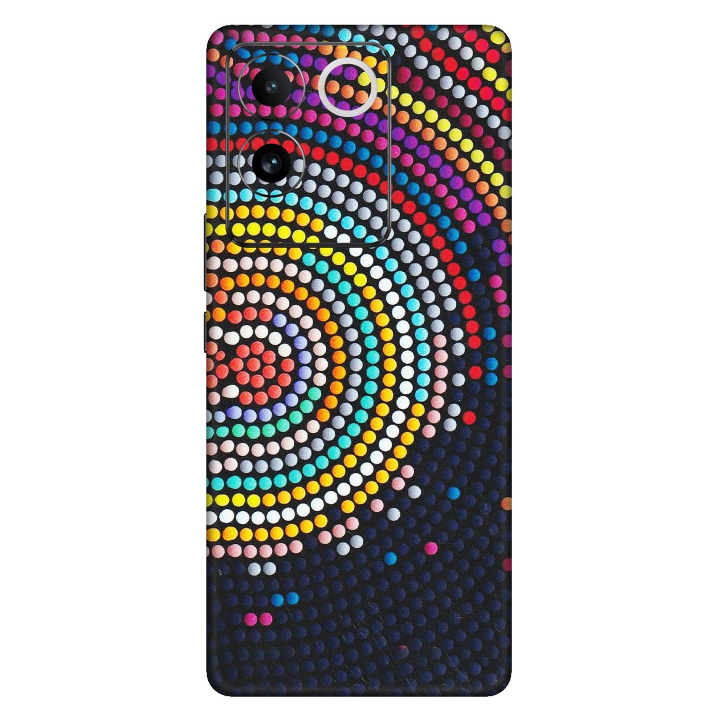 VIVO Z/V/X/T/U/S Series Phone Skins (All Models) - Rainbow Dot Mandala - Matte Finish (M-97) Vivo T2 Pro (5G)