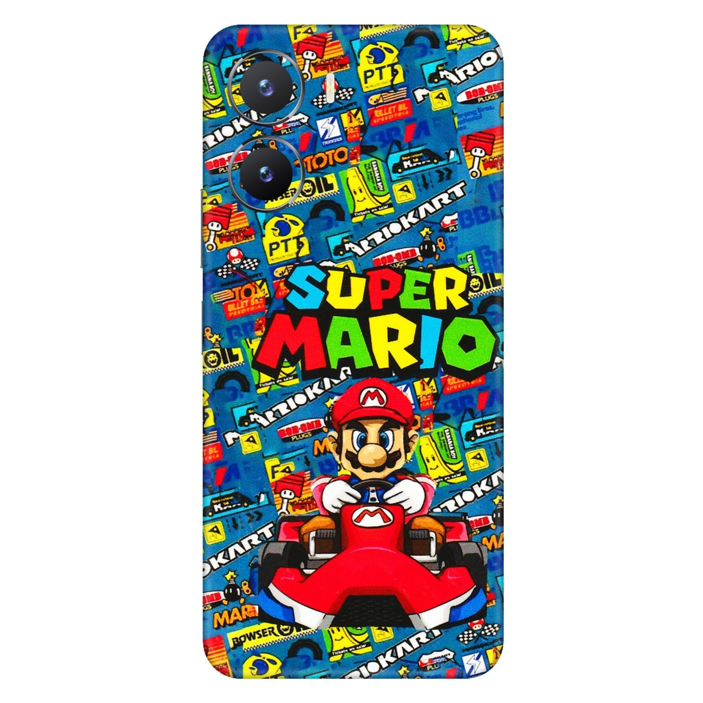 VIVO Z/V/X/T/U/S Series Phone Skins (All Models) - Super Mario Kart - 3D Embossed Finish (L-140) Vivo T2 X (5G)