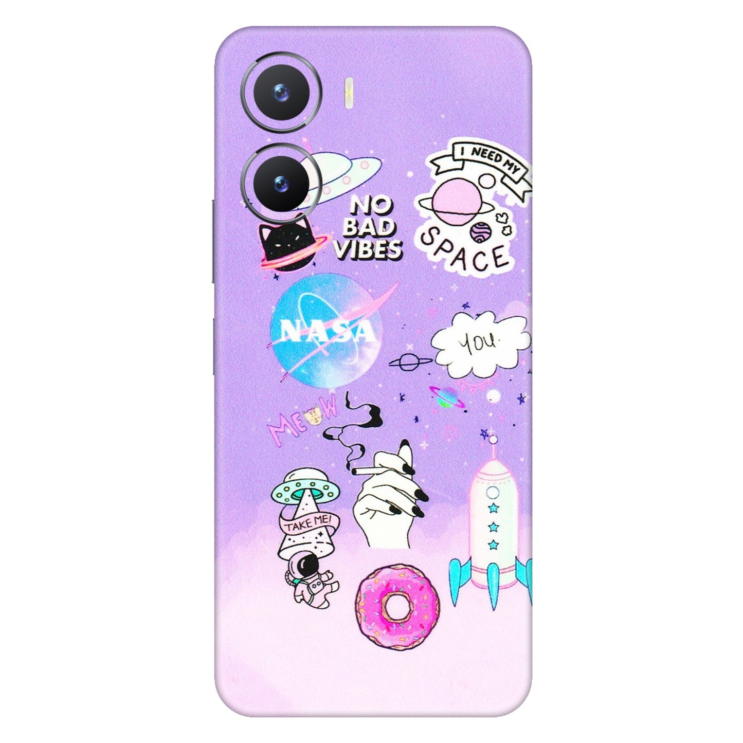 VIVO Z/V/X/T/U/S Series Phone Skins (All Models) - I Need My Nasa Skin - 3D Embossed Finish (L-149) Vivo T2 X (5G)