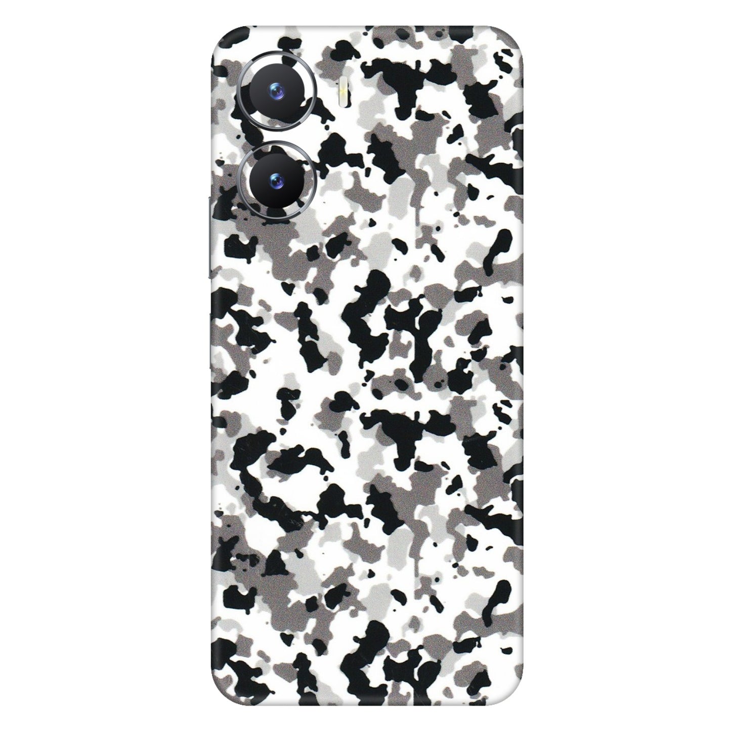 VIVO Z/V/X/T/U/S Series Phone Skins (All Models) - White Black Camouflage - 3D Embossed Finish (L-18) Vivo T2 X (5G)