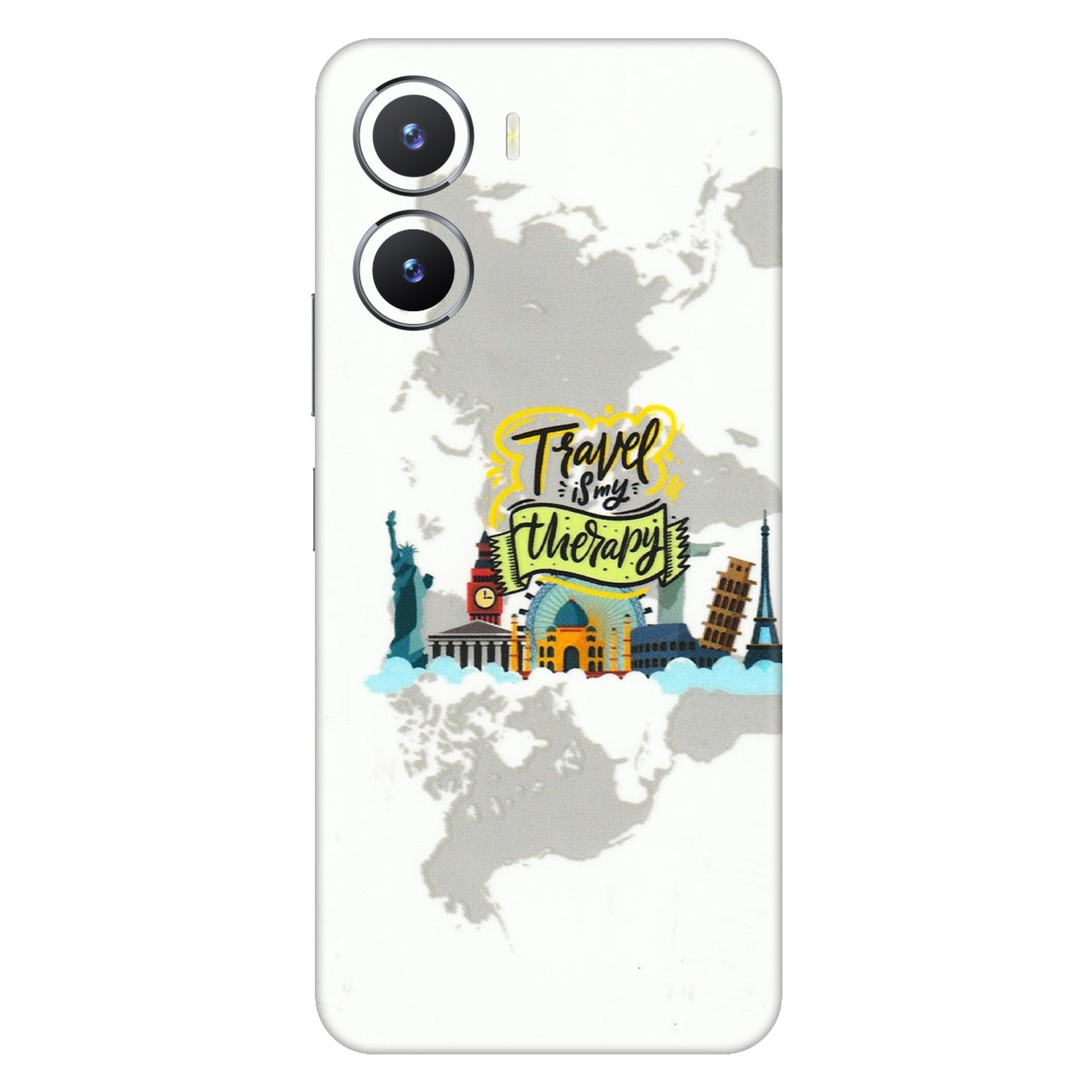 VIVO Z/V/X/T/U/S Series Phone Skins (All Models) - Travel Therapy - 3D Embossed Finish (L-199) Vivo T2 X (5G)