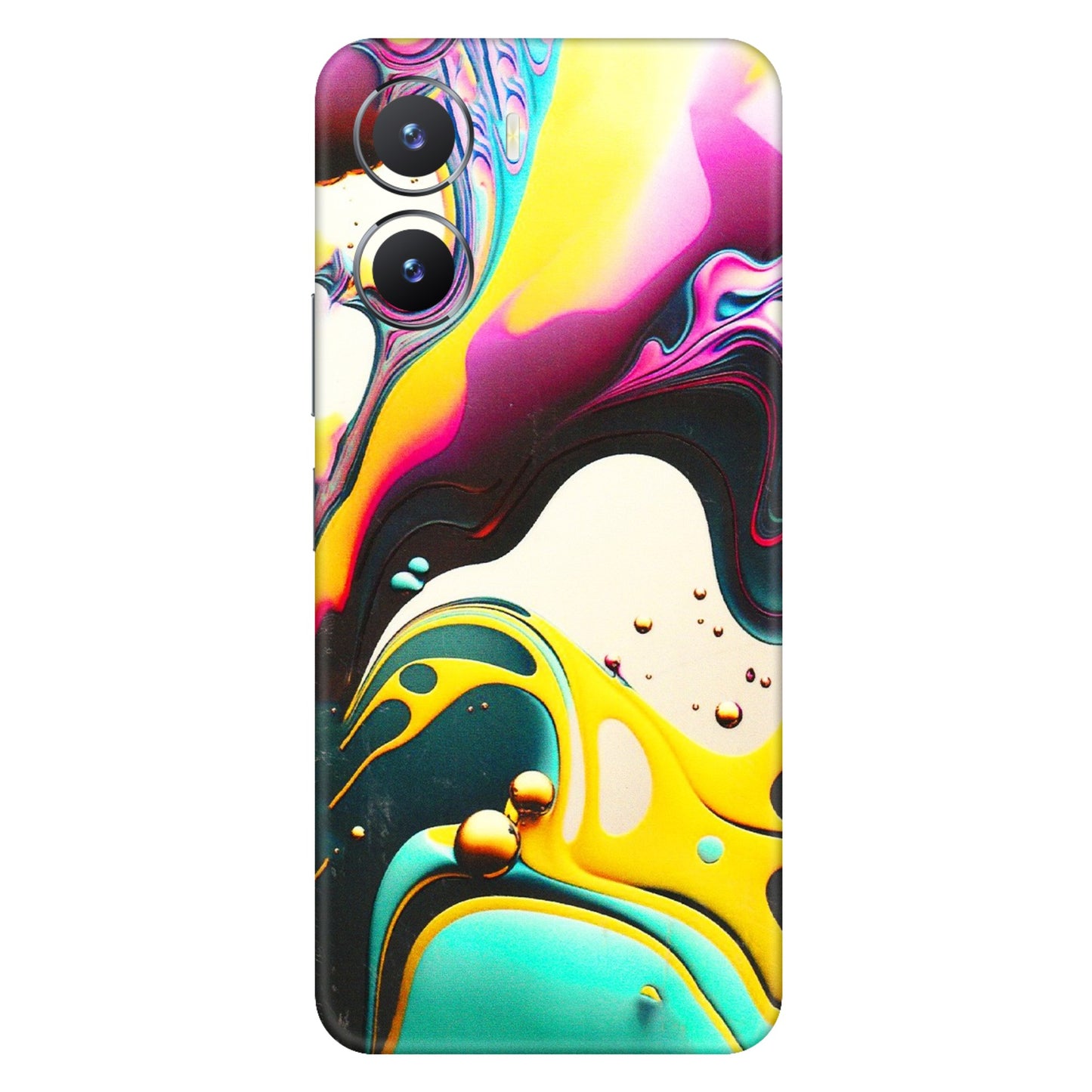 VIVO Z/V/X/T/U/S Series Phone Skins (All Models) - Multicolor Abstract pattern - 3D Embossed Finish (L-254) Vivo T2 X (5G)