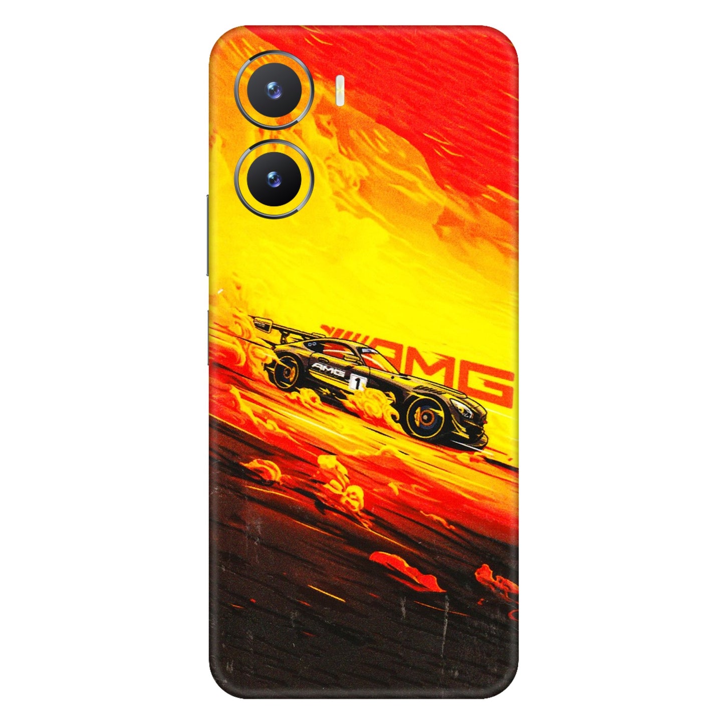 VIVO Z/V/X/T/U/S Series Phone Skins (All Models) - AMG Car Speed Cover - 3D Embossed Finish (L-256) Vivo T2 X (5G)