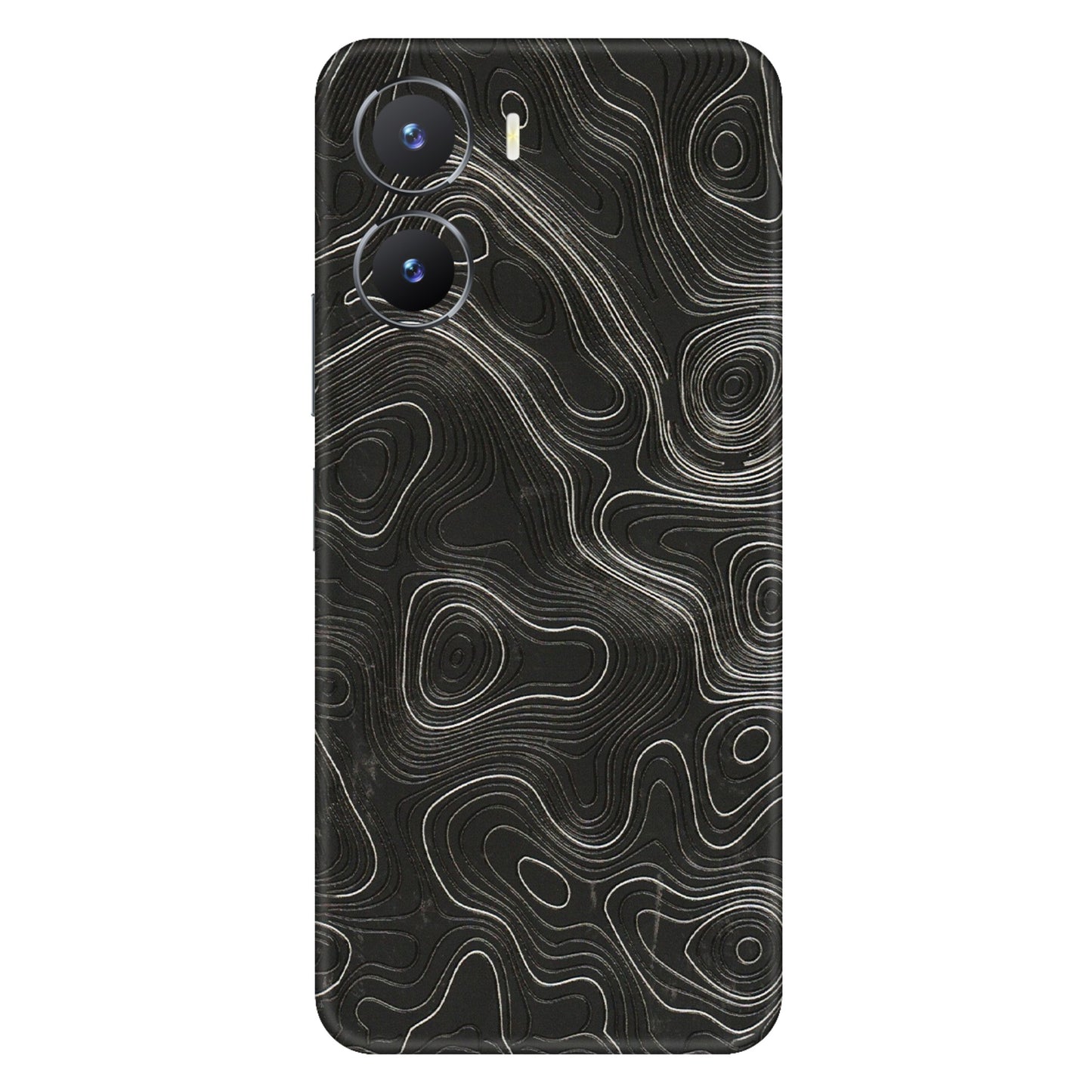 VIVO Z/V/X/T/U/S Series Phone Skins (All Models) - Abstract White Line Map - 3D Embossed Finish (L-269) Vivo T2 X (5G)