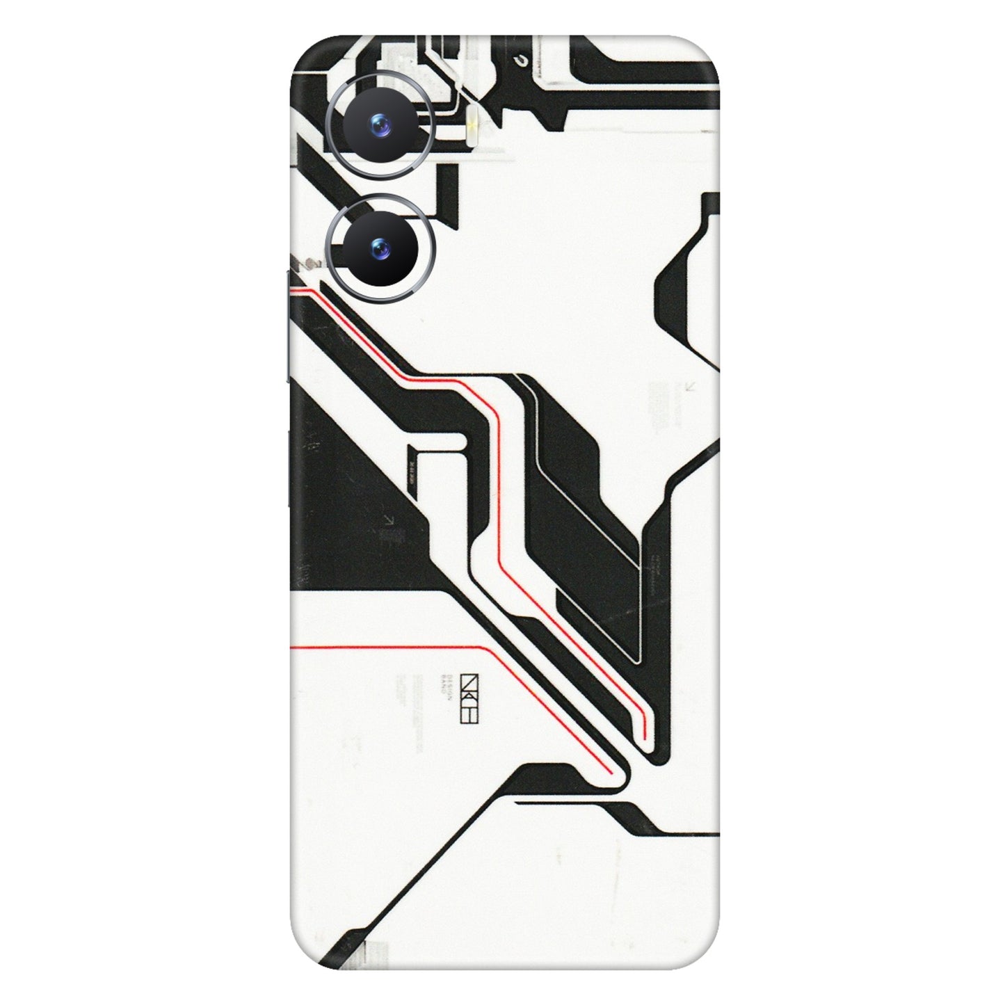 VIVO Z/V/X/T/U/S Series Phone Skins (All Models) - White Techy Logo - 3D Embossed Finish (L-312) Vivo T2 X (5G)