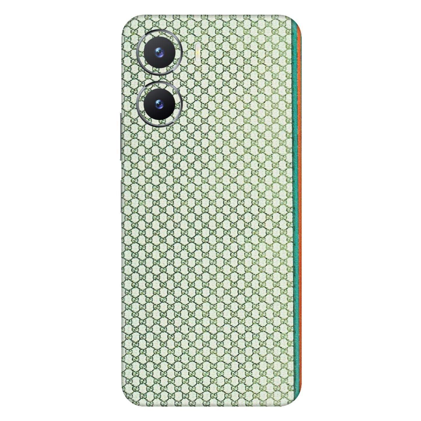 VIVO Z/V/X/T/U/S Series Phone Skins (All Models) - Gucci Fabric Pattern - 3D Embossed Finish (L-73) Vivo T2 X (5G)