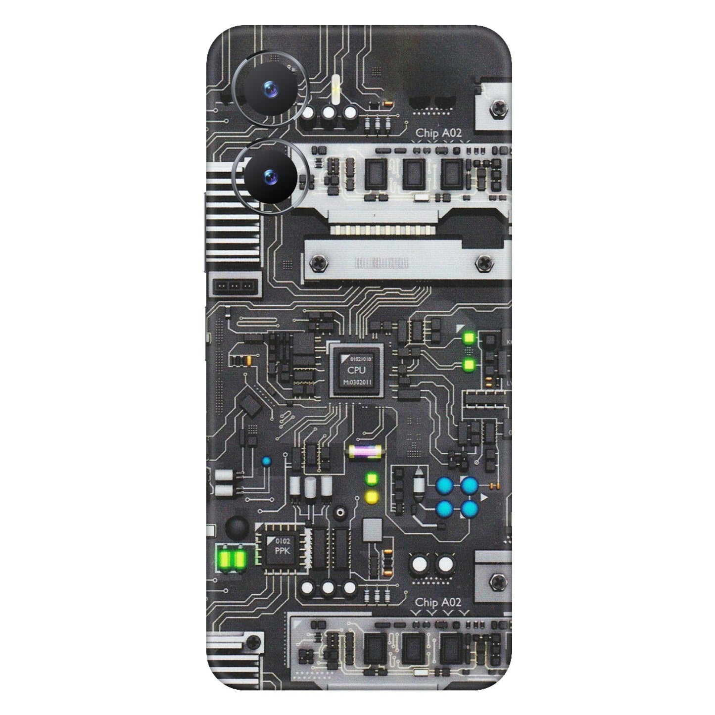 VIVO Z/V/X/T/U/S Series Phone Skins (All Models) - Motherboard Internals - Matte Finish (M-135) Vivo T2 X (5G)