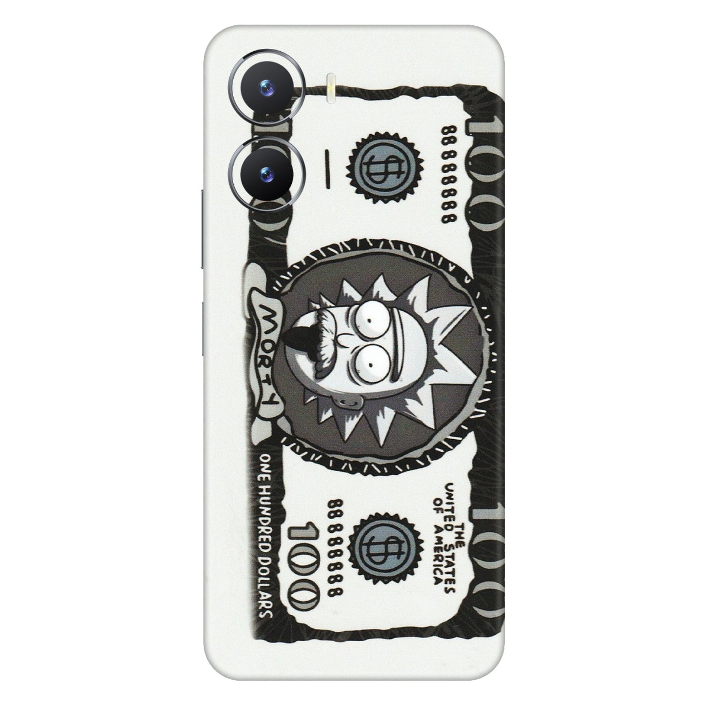 VIVO Z/V/X/T/U/S Series Phone Skins (All Models) - Rick And Morty Hundred Dollar Anime - Matte Finish (M-161) Vivo T2 X (5G)