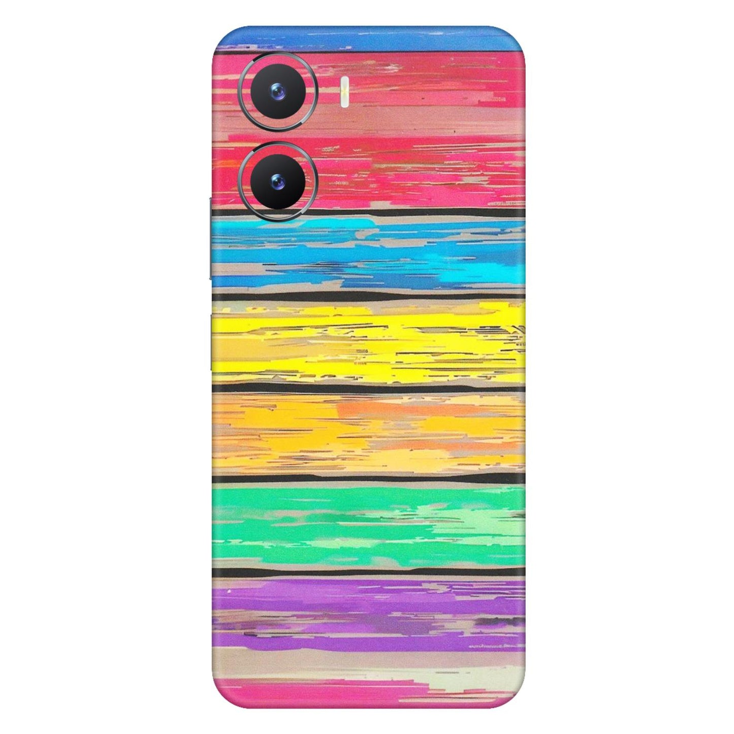 VIVO Z/V/X/T/U/S Series Phone Skins (All Models) - Multi Colour Wooden Wall - Matte Finish (M-96) Vivo T2 X (5G)