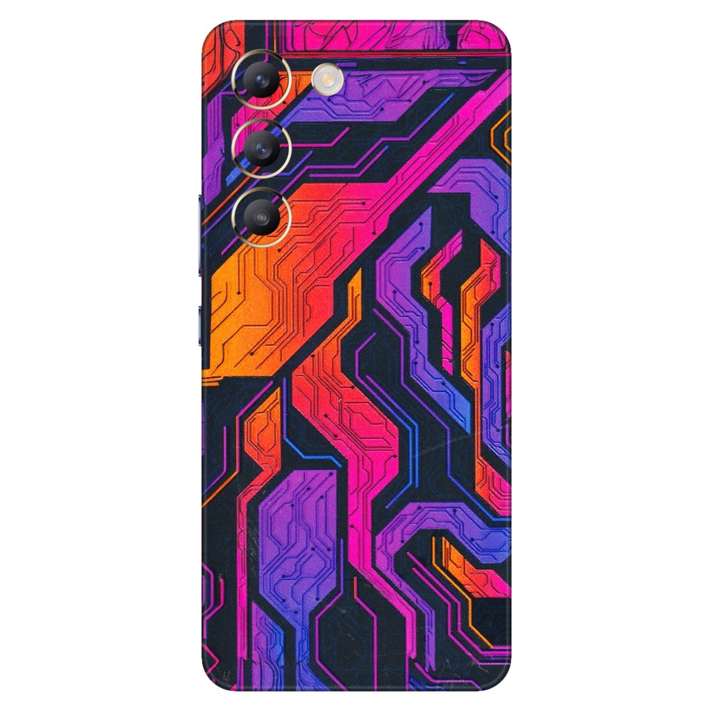 VIVO Z/V/X/T/U/S Series Phone Skins (All Models) - Tech Circuits Futuristic - 3D Embossed Finish (L-07) Vivo T3 (5G)