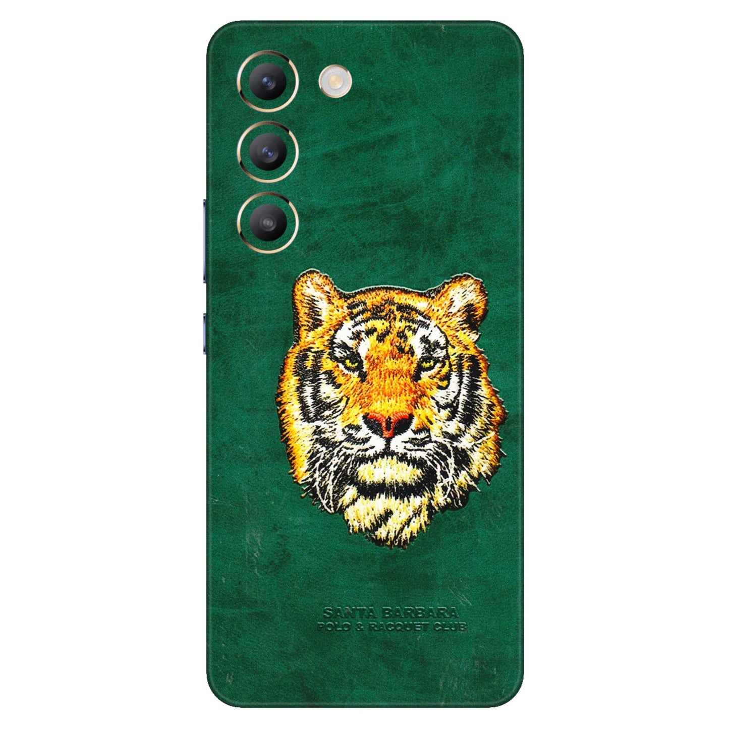 VIVO Z/V/X/T/U/S Series Phone Skins (All Models) - Leather Feel Tiger - 3D Embossed Finish (L-111) Vivo T3 (5G)