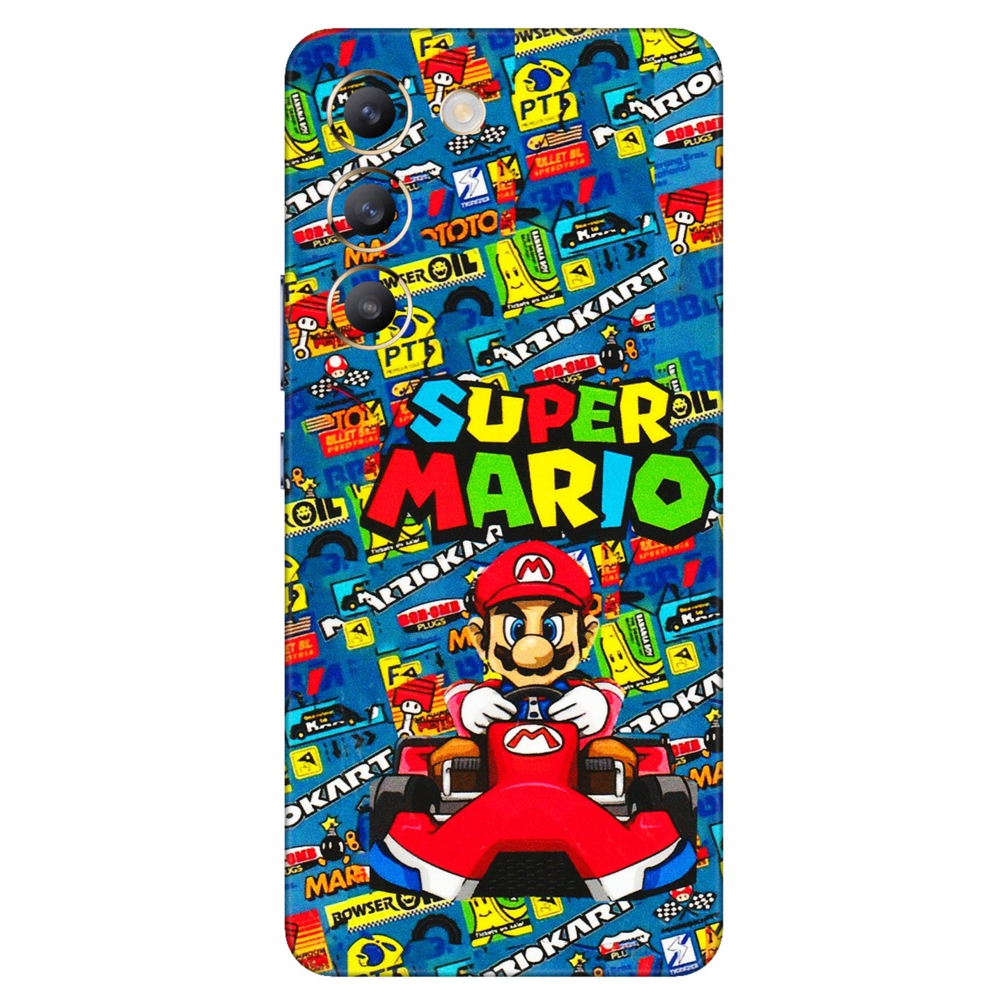 VIVO Z/V/X/T/U/S Series Phone Skins (All Models) - Super Mario Kart - 3D Embossed Finish (L-140) Vivo T3 (5G)