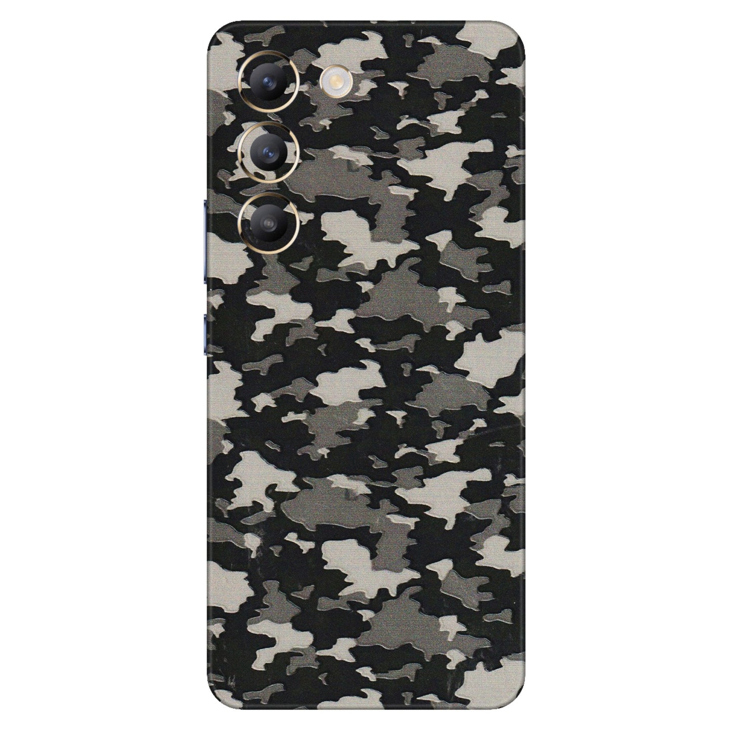 VIVO Z/V/X/T/U/S Series Phone Skins (All Models) - Black/Grey Camoflaunge - 3D Embossed Finish (L-142) Vivo T3 (5G)