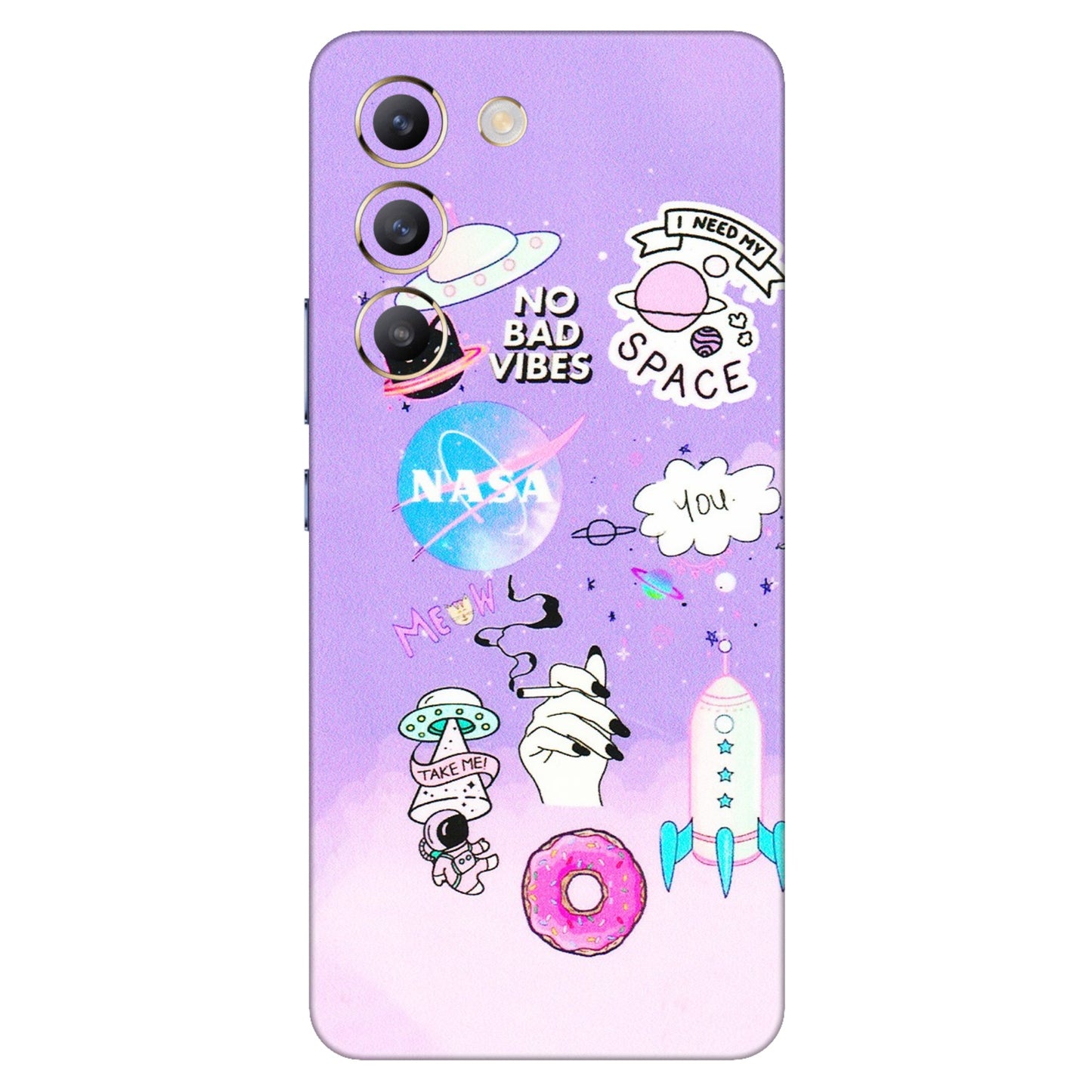 VIVO Z/V/X/T/U/S Series Phone Skins (All Models) - I Need My Nasa Skin - 3D Embossed Finish (L-149) Vivo T3 (5G)