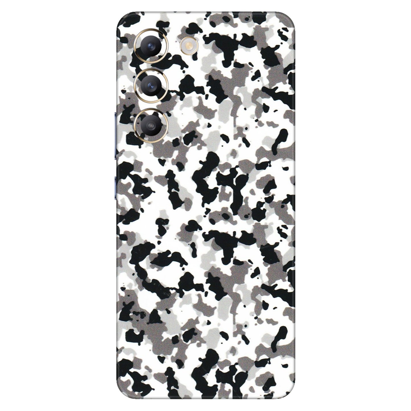 VIVO Z/V/X/T/U/S Series Phone Skins (All Models) - White Black Camouflage - 3D Embossed Finish (L-18) Vivo T3 (5G)