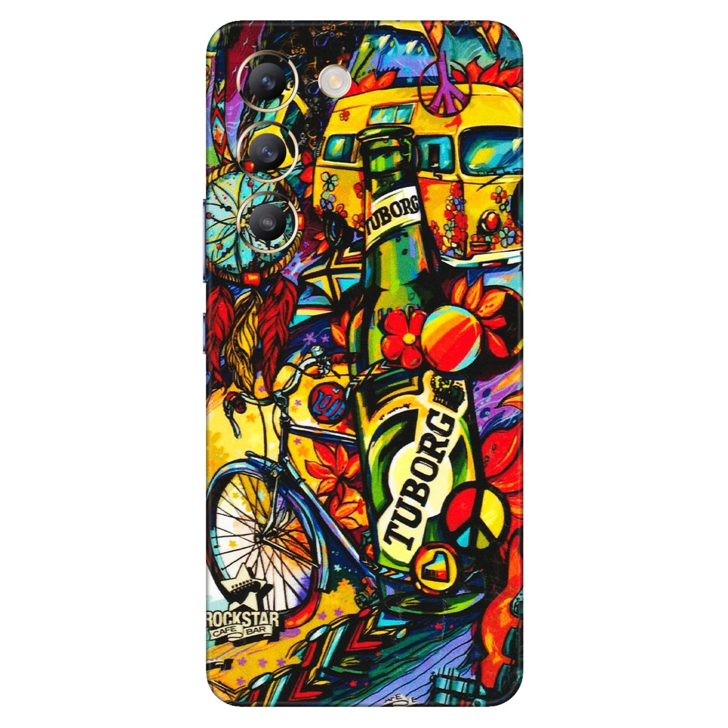 VIVO Z/V/X/T/U/S Series Phone Skins (All Models) - Cool Beer Bottle - 3D Embossed Finish (L-193) Vivo T3 (5G)