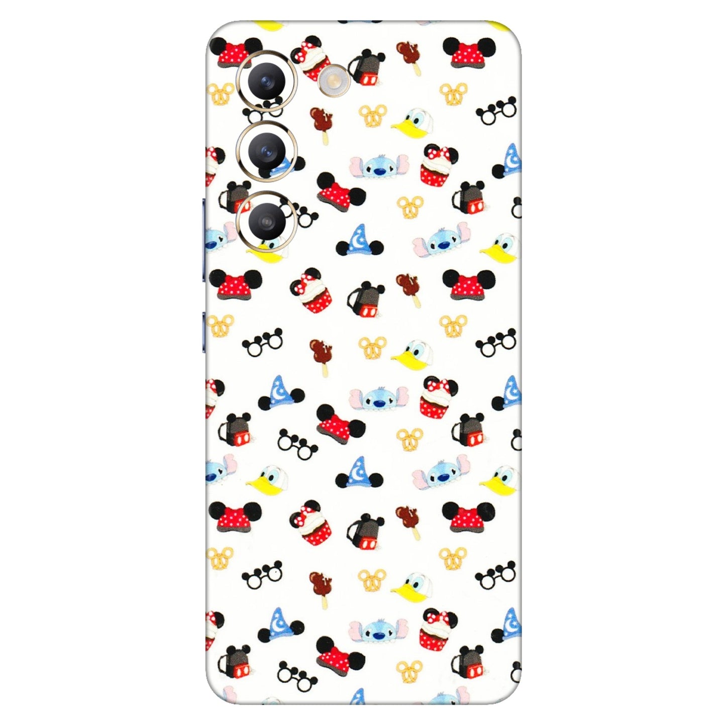 VIVO Z/V/X/T/U/S Series Phone Skins (All Models) - Minnie Mouse & Donald Doodles s - 3D Embossed Finish (L-194) Vivo T3 (5G)