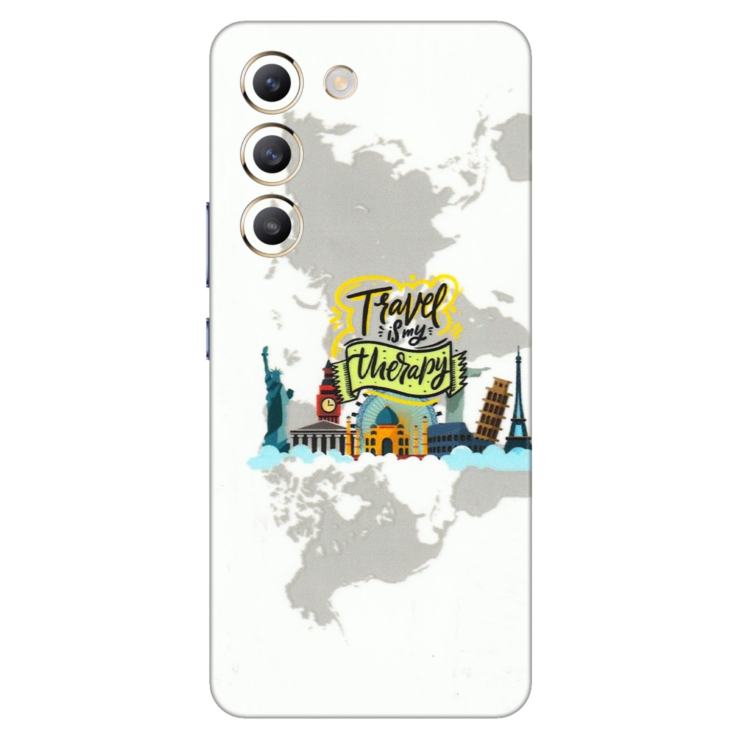 VIVO Z/V/X/T/U/S Series Phone Skins (All Models) - Travel Therapy - 3D Embossed Finish (L-199) Vivo T3 (5G)