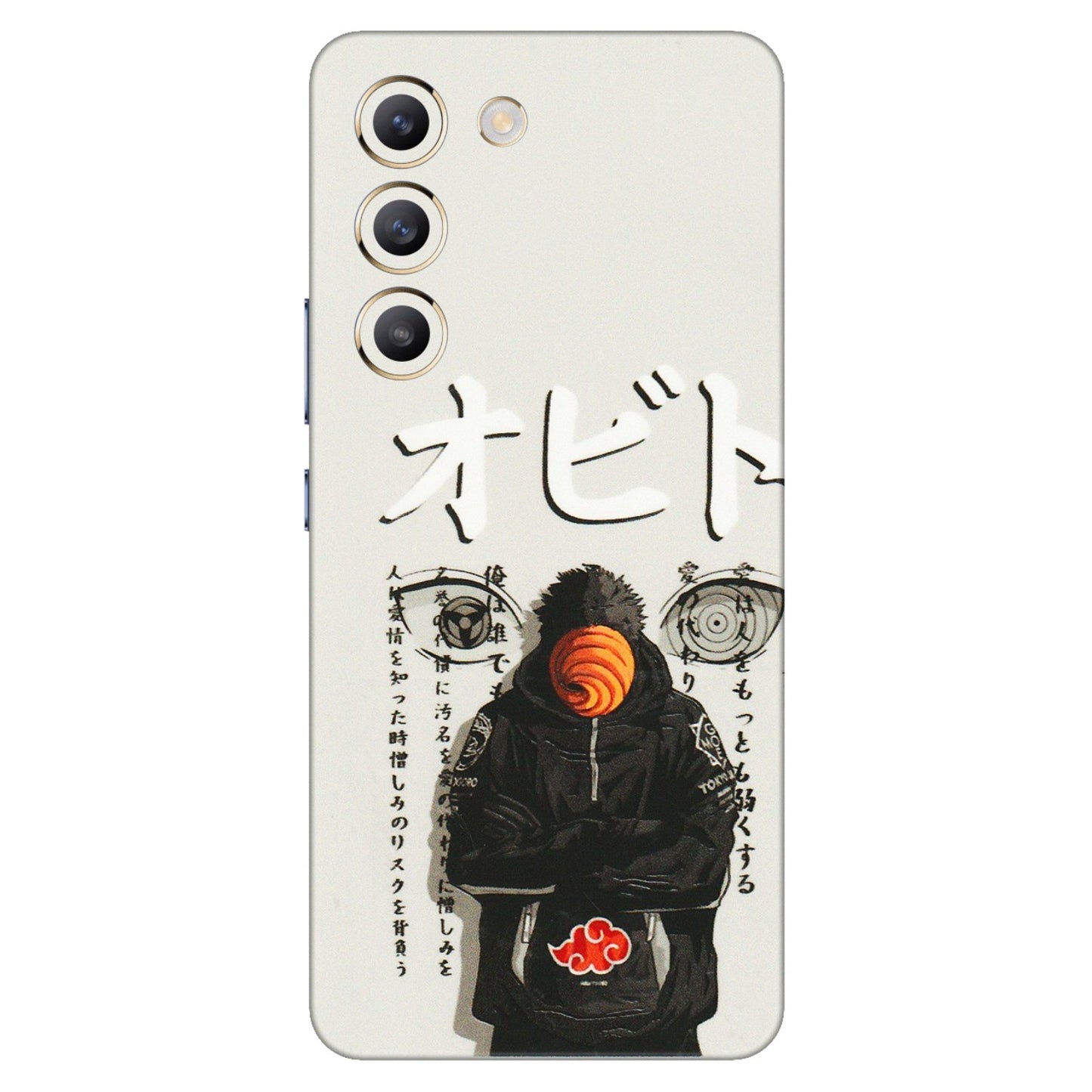 VIVO Z/V/X/T/U/S Series Phone Skins (All Models) - Obito Anime Eye - 3D Embossed Finish (L-19) Vivo T3 (5G)