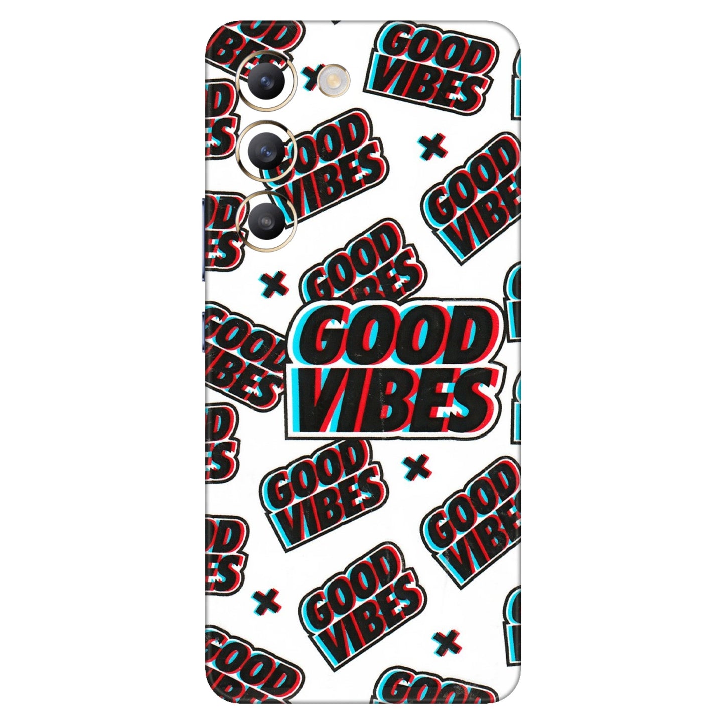 VIVO Z/V/X/T/U/S Series Phone Skins (All Models) - Good Vibes - 3D Embossed Finish (L-282) Vivo T3 (5G)