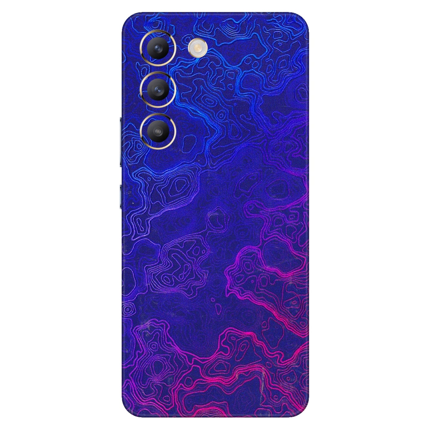 VIVO Z/V/X/T/U/S Series Phone Skins (All Models) - Purple Ripples Swirl - 3D Embossed Finish (L-314) Vivo T3 (5G)