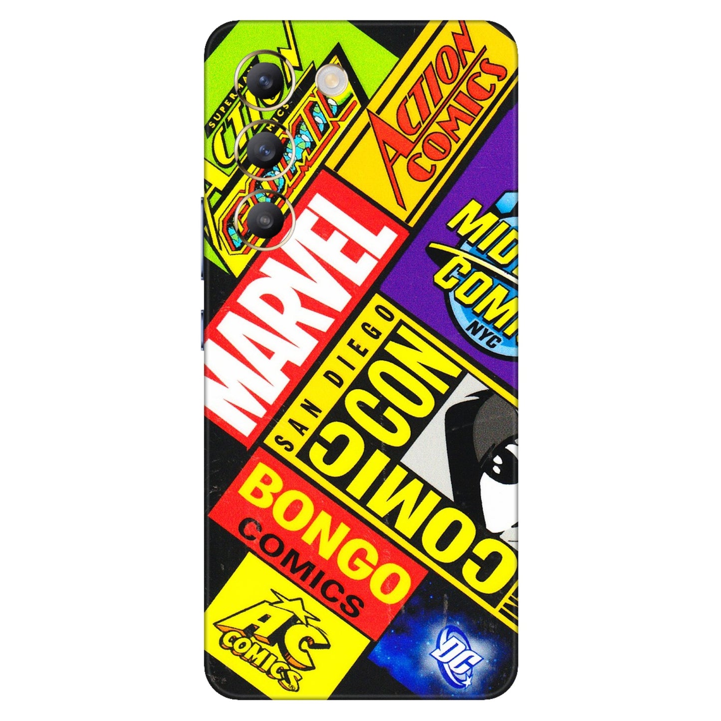 VIVO Z/V/X/T/U/S Series Phone Skins (All Models) - Bongo Comic Con - 3D Embossed Finish (L-325) Vivo T3 (5G)